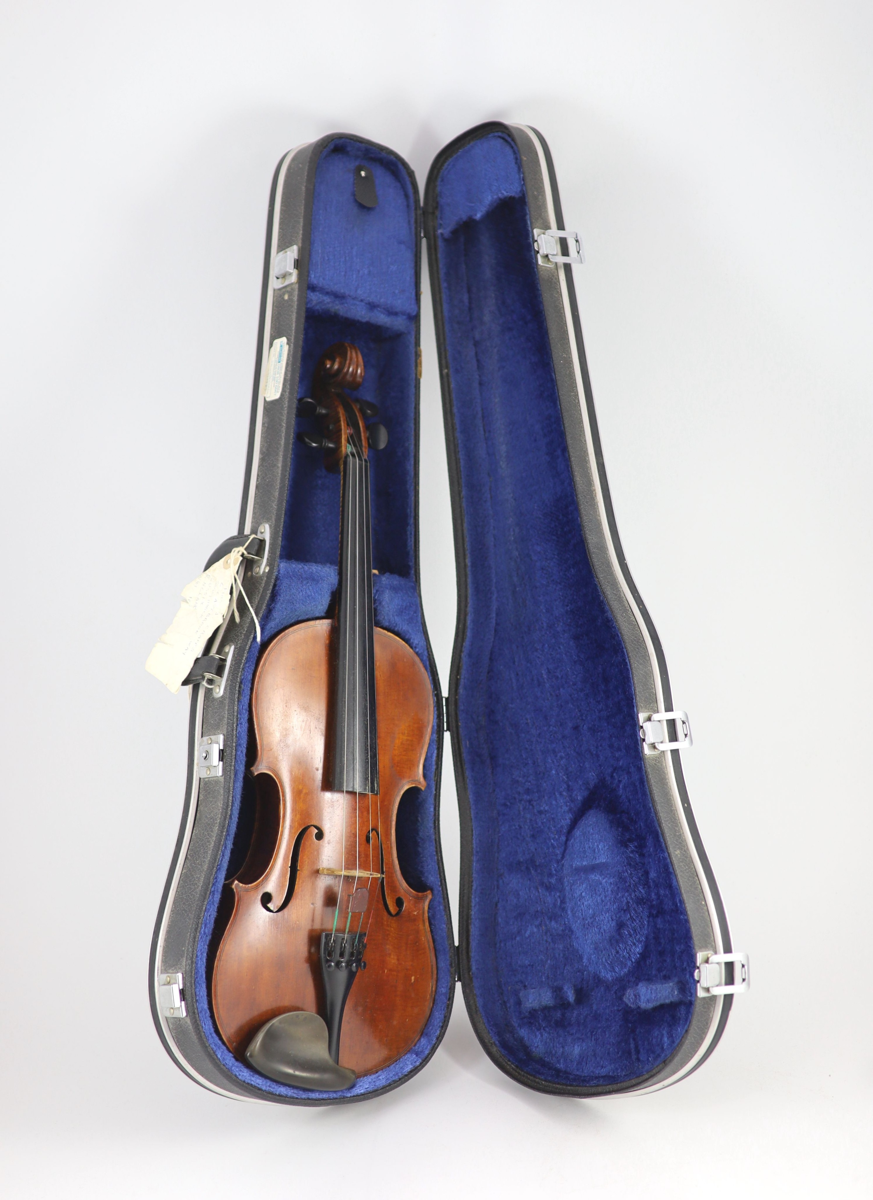 A violin, labelled Georges Cunault / luthier/ 21, Rue de Navarin, Paris An 1900, Length of back 36 cm